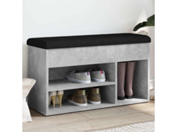 Vidaxl Banco Sapateira 82x32x45,5cm Derivados Madeira Cinzento Cimento