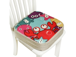 Assento Elevatório Almofada Para Bebê Eifson Linho 10cm Espuma - Caranguejo
