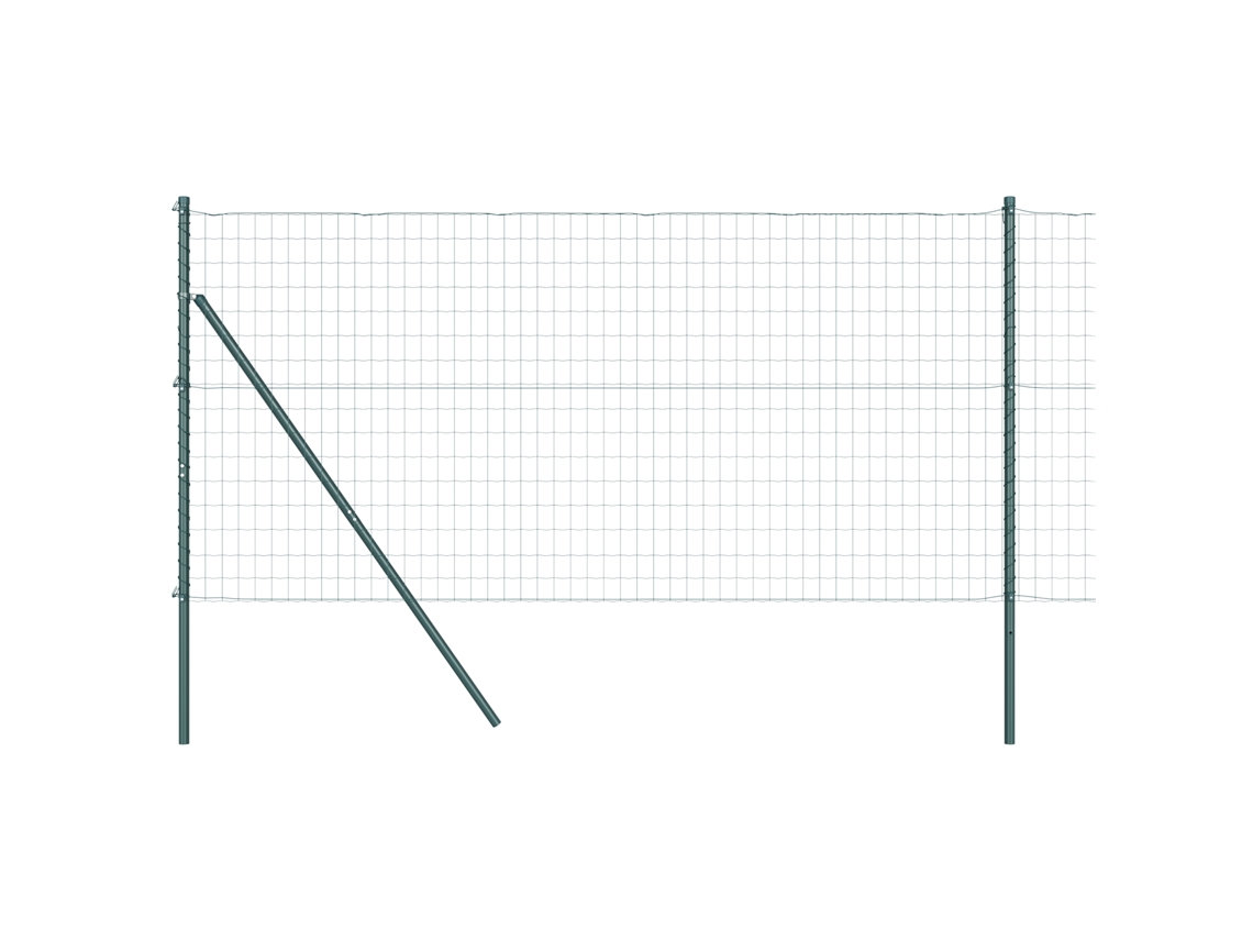 Conjunto 1 Cerca Externa Vidaxl Verde Aço (10 X 1 M)