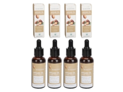 Sérum Capilar para Crescimento 2026 com Óleo de Argan, 4 unidades de 60ml. Fortalece, dá volume e hidrata cabelos finos.