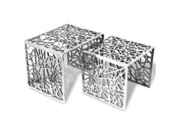 Side Table, Side Tables Vidaxl Prateado Alumínio (n/a)