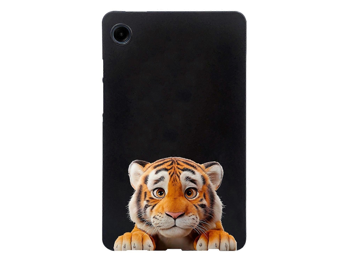 Capa Protetora Fina Em Tpu Com Estampa Para Samsung Galaxy Tab A9 Pequeno Tigre Tuotuo