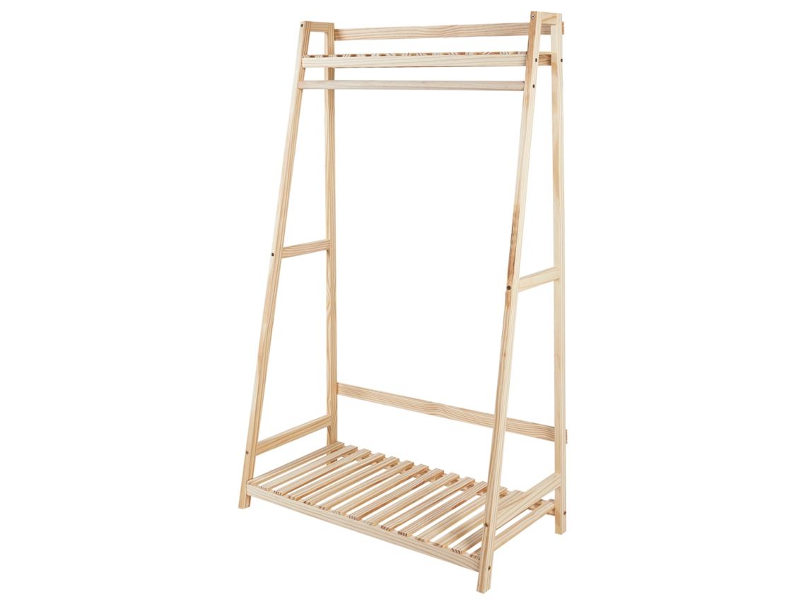 Perchero Beliani Baker De Bambú Marrón 80x39x135