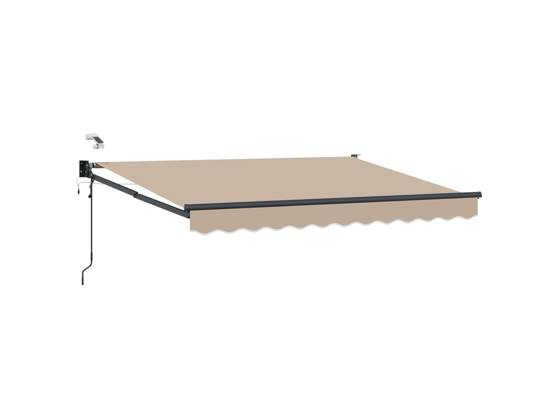 Vidaxl Toldo Retrátil Elétrico Bege 3 X 2,5 M