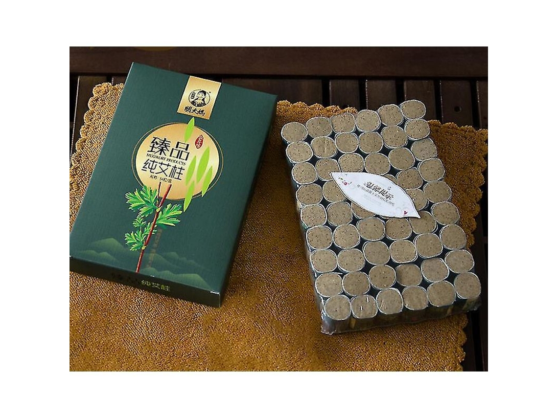 Fasst moxa de Moxibustión Qichun Ming Aunt Chen Hecha a Mano de 3 Años Oro Puro China 54 Columnas