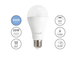 Lmpada Led Padro 20w E27 Soquete 240 Graus 2500lm Luz Fria Garza (6500k)
