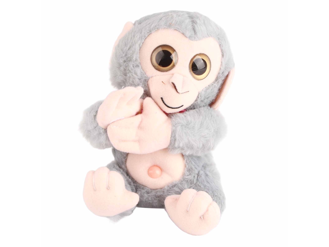 Brinquedo Pelúcia Macaco Elétrico Falante Interativo Presente Para Crianças 3+