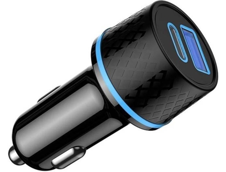 Carregador Auto QGEEM QG-CH15 (6A - USB e Tipo-C - Preto)