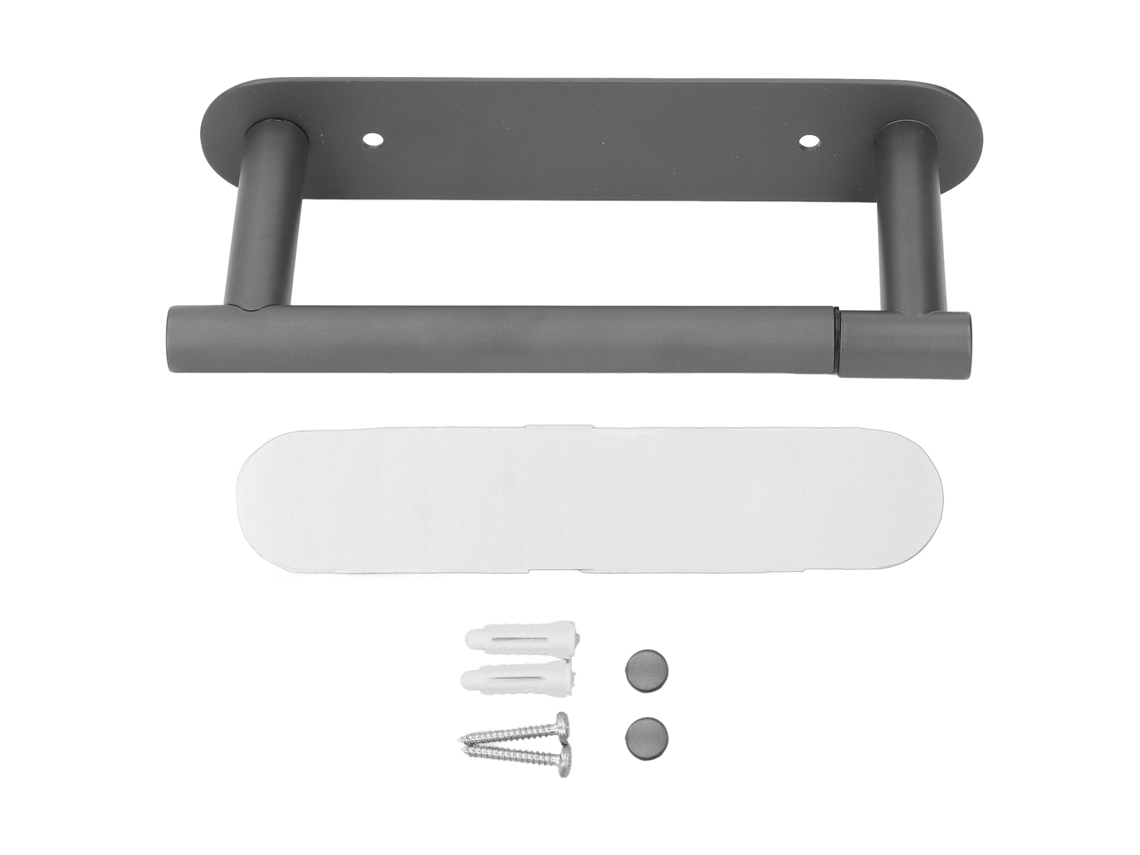 Suporte de Papel Higiênico Inox 304 Anti roxo Parede Cinza