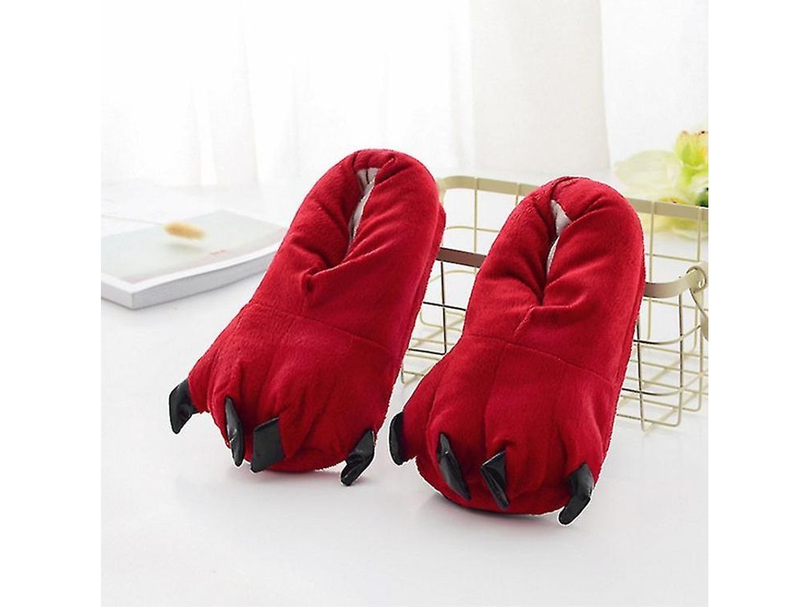 2026 pantuflas de Pata de Animal Peludas Suaves para Adolescentes e Adultos Tamanhos 27 44