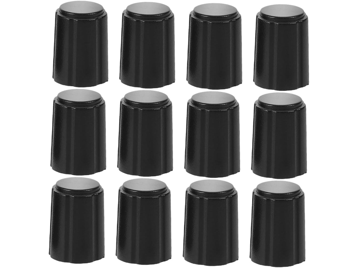 Conjunto De 12 Botões De Potenciômetro De Plástico Com Eixo Em D