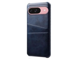 Capa Tkdaddy Para Google Pixel 10/10 Pro Com Dois Compartimentos Para Cartão, Couro Sintético Capa Rígida Para Pc, Azul