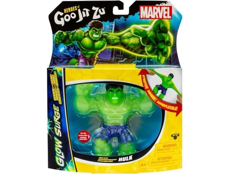 Hulk Glow Surge 11cm - HEROeS OF GOO JIT ZU - MARVEL - Figura luminosa e extensível