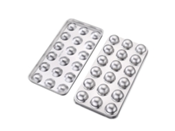 Forma prática para fazer cubos de gelo redondos para festas, bandeja para fazer cubos de gelo em formato de bola.