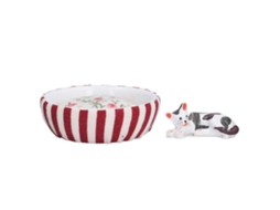 Mali acessório Casa de Bonecas Ninho de Gato/cachorro Miniatura 1/12 Decoração Teca Madeira Resina