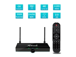 Box Smart Tv X88 4G Lte Android 9.0 2Gb Ram 16Gb Google Voice Assistant Rk3328 4K Quad Core com Cartão Sim