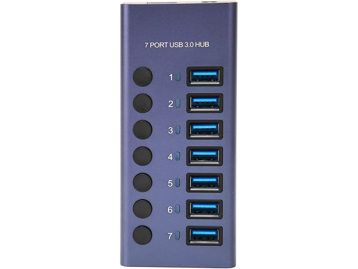 Hub Usb 3.0, Estação De Acoplamento 3.0 Com 7 Portas, Interruptor