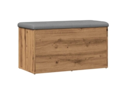 Storage Bench, Storage Benches Vidaxl Marrom Madeira Processada (82 X 42 X 45 Cm)