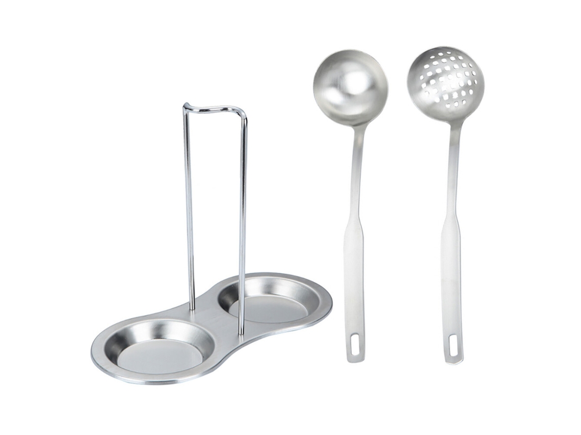 Conjunto Prático De Descanso Para Colher De Sopa Em Aço Inoxidável Com Fenda E Grelha Para Panela Quente Sunny Spaces