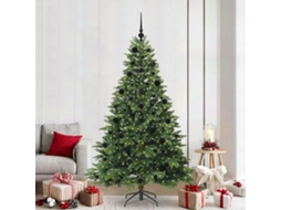 Vidaxl Árvore De Natal Artificial Com 300 Leds Verde 210 Cm Pe E Pvc