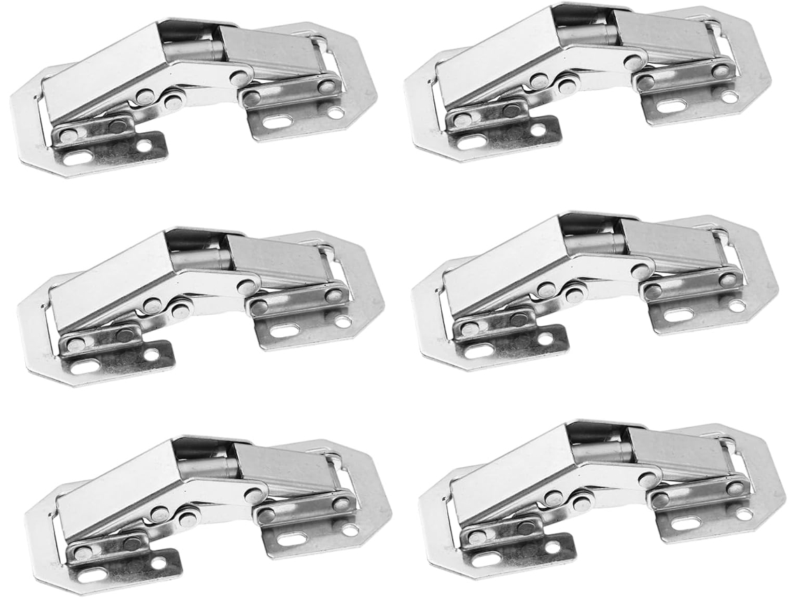Conjunto De 6 Dobradiças Aço Com Amortecimento Para Portas Armários E