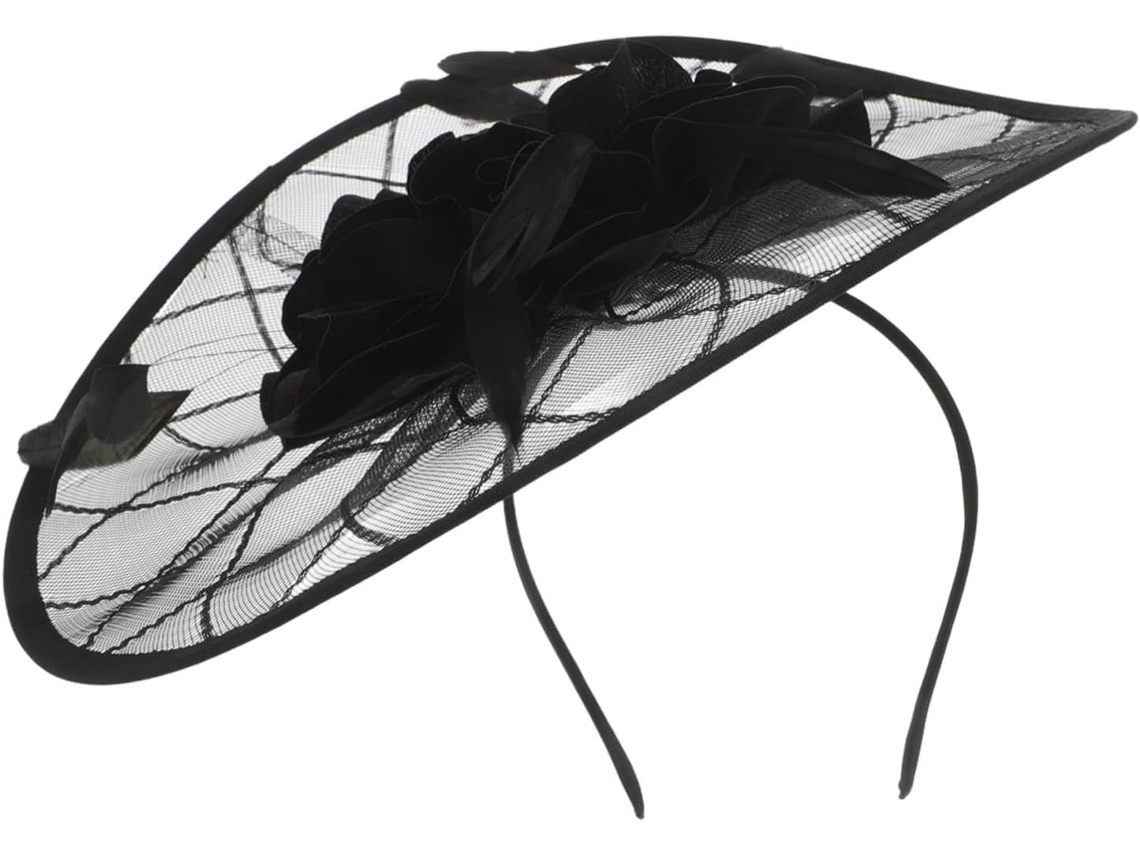 Tiara Feminina Com Penas E Tule - Acessório De Cabelo Elegante Para Bailes De Máscaras E Festas.