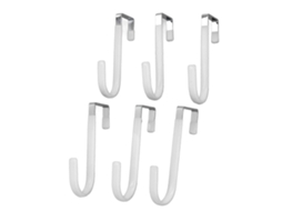 Conjunto de 6 Ganchos Porta Resistentes com Proteção Borracha Antirriscos para Pendurar Casacos, Toalhas e Chapéus. Sim, P BRILVIBERA