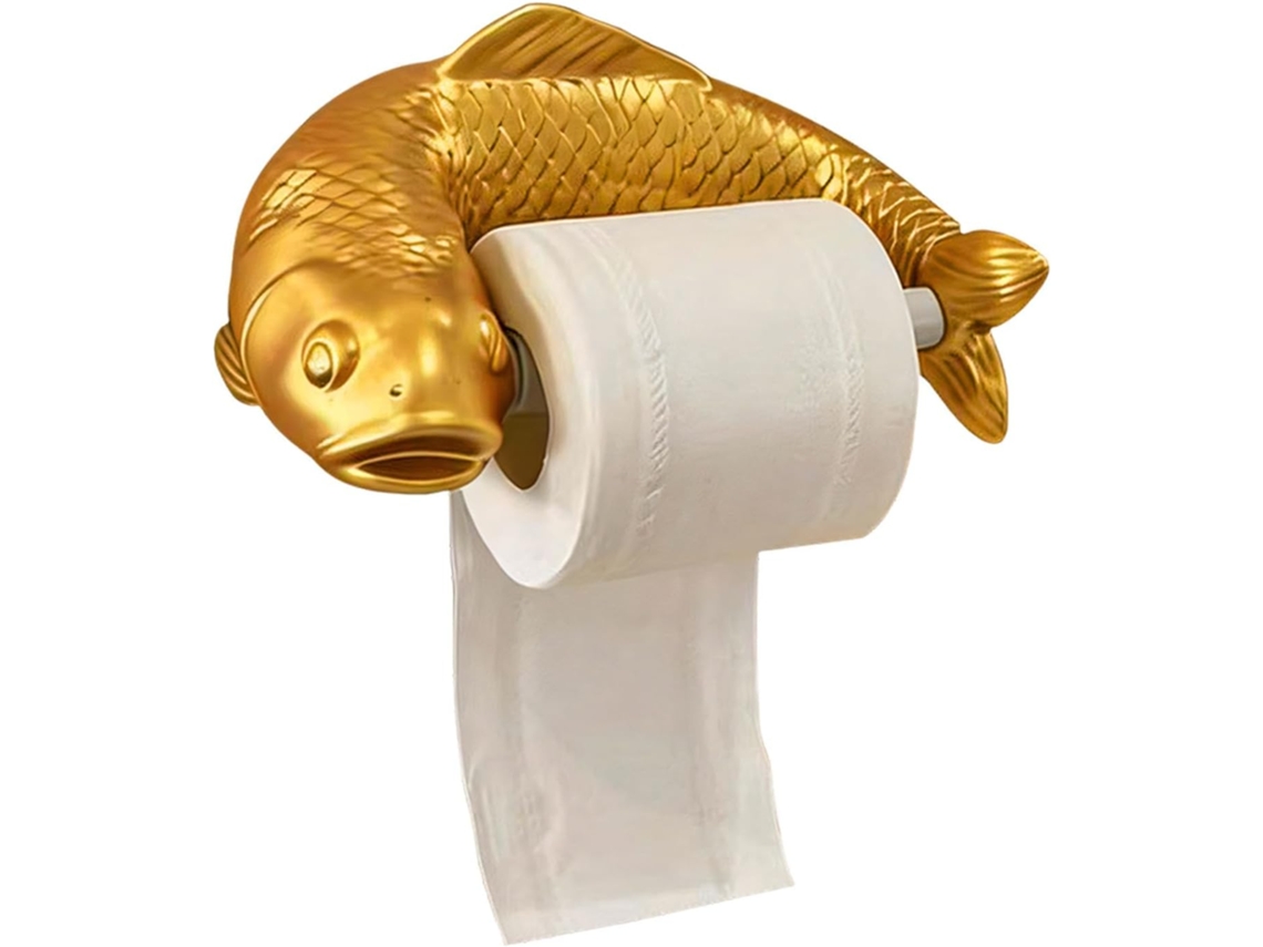 Porta Papel Higiênico Prático Com Tema De Peixinho Dourado, Perfeito Para Uso No Banheiro E Na Cozinha