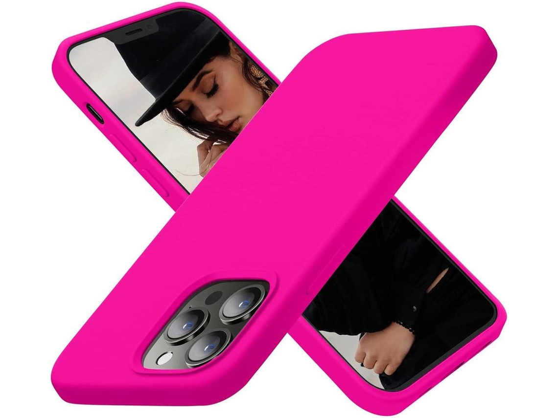 Capa iPhone 13 HONXINM Ultrafina Rosa Choque