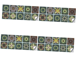 40 Folhas De Adesivos De Azulejo Mandala Para Decoração De Parede Autoadesiva
