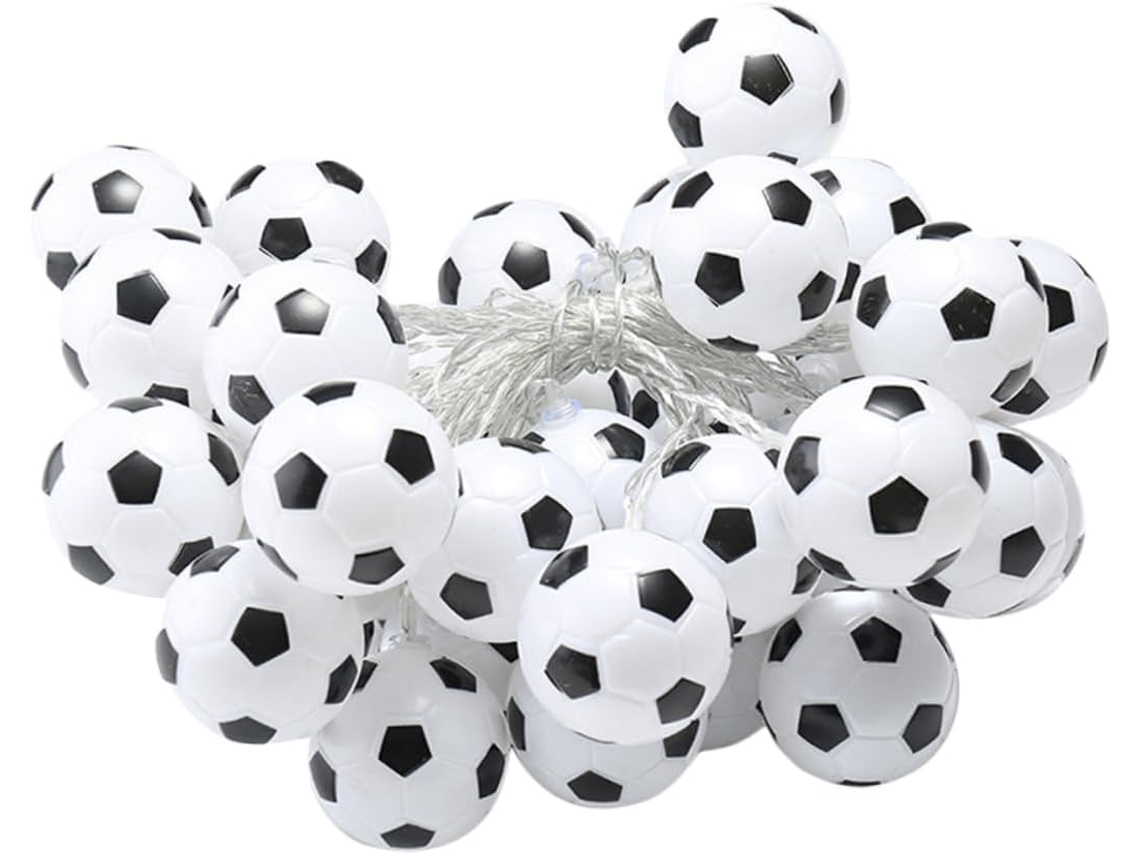 Conjunto De 2 Luminárias Led Em Formato De Bola De Futebol Para Uso Interno E Externo Gokoco (sem Bateria)