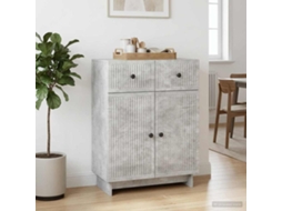 Vidaxl Buffet Cinzento Cimento 66 X 34,5 X 90 Cm Derivados De Madeira