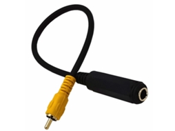 Cabo Adaptador Estéreo 30 Cm Conector Fêmea 6,35 Mm para Rca Macho AQUAFORGE