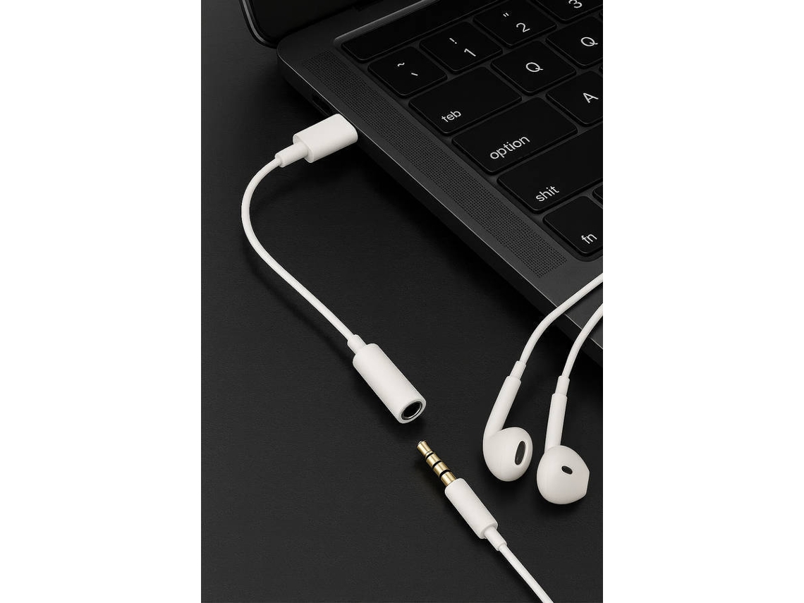 Cabo GOODIS Jack 3.5 Type - C Branco