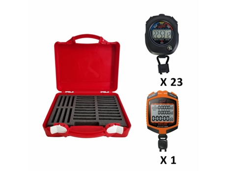 Conjunto de 23 cronómetros escolares em caixa + 1 cronómetro de c300 DIGI SPORT INSTRUMENTS TU