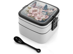 Lancheira Bento De Grande Capacidade Com Design Borboleta, Dupla Camada, Empilhável, À Prova De Vazamentos, Desmontável