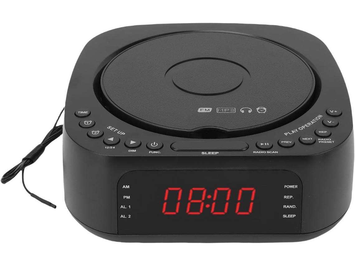 Leitor Cd Portátil Tonysa, Com Bluetooth, Rádio, Controle Remoto, Alto-falante, Carregamento Usb