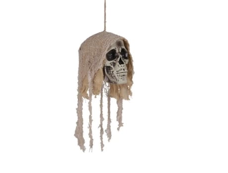 Decoração de Halloween - Caveira pendurada - Branco