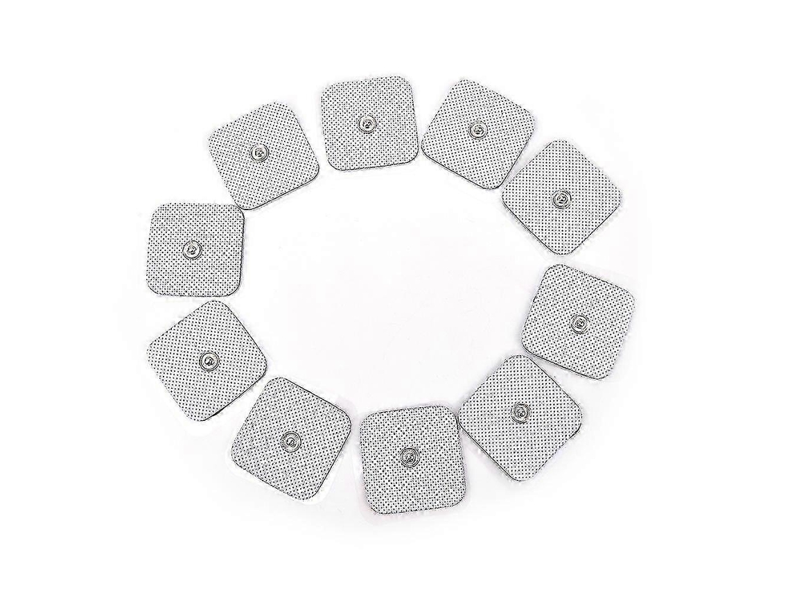 Lurelia Eletrodos Autoadesivos Tens 10 Unidades 4 X 4 X 0,2 Cm 1,6 X 1,6 X 0,1 Polegada Conector 3,5 Mm Reutilizáveis