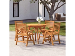 Vidaxl Conjunto De Jantar P/ Jardim 5 Pcs Madeira De Acácia Maciça