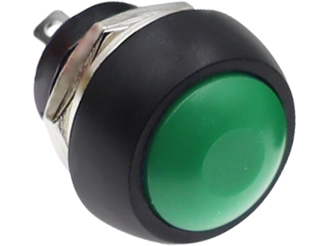 10-interruptores De Botão Momentâneos Pbs 33de 12mm, Verdes, Para Projetos Diy, 1a, 250v
