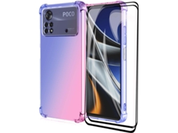 Película De Ecrã Antichoque Design Para Xiaomi Xiaomi Poco M4 Pro 4g Hongwe. Pele Sintética Multicor