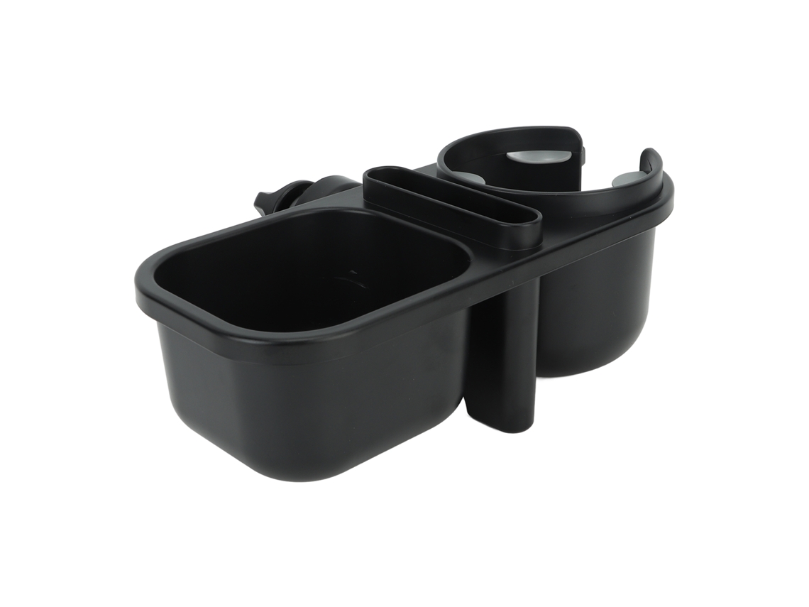 Mali bandeja de Lanches 3 em 1 para Carrinho de Bebê com Suporte para Copo Anti deslizante Universal Preto