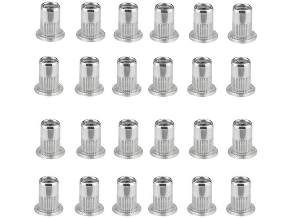 Parafusos 100 Unidades - Parafusos M6 - Aço Inoxidável - Cilíndrico - Prata - 15 Mm Comprimento - Parafusos
