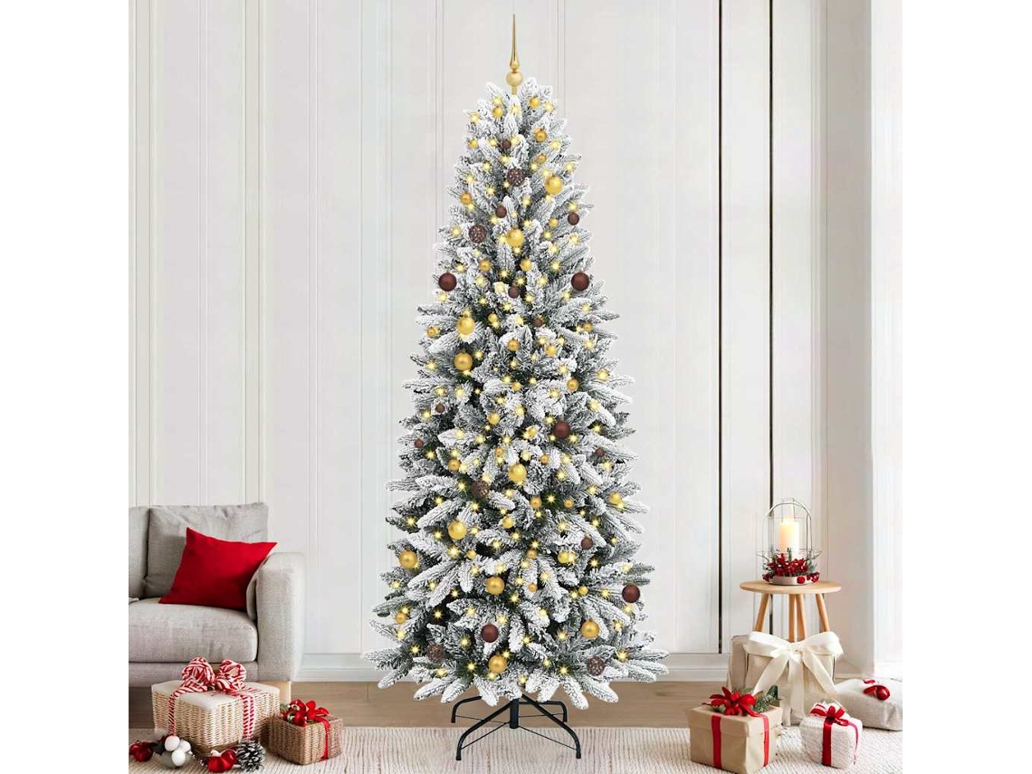 Vidaxl Árvore De Natal Artificial Branco 240 Cm