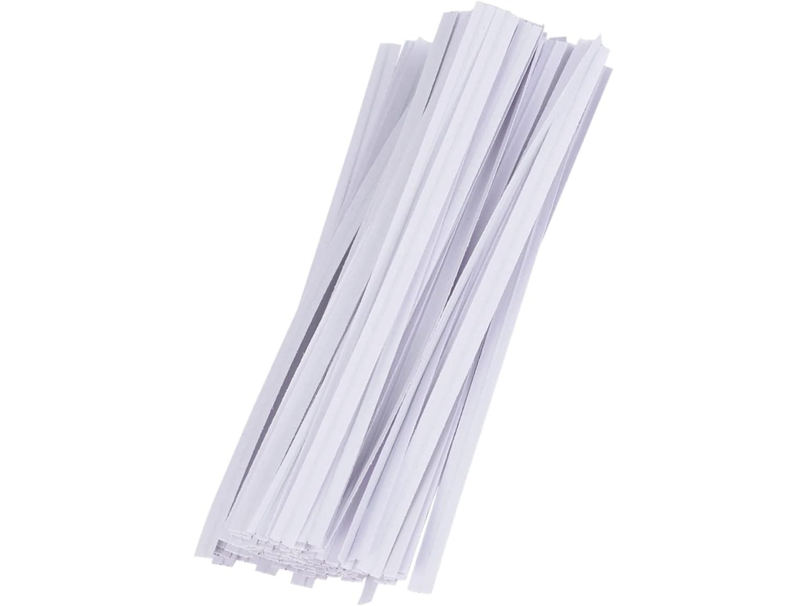 Fita Adesiva De Papel 10 Cm, Pacote Com 1000 Unidades. Vedação Fio Ferro Para Embalagens Produtos Panificação.