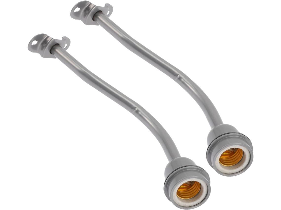 Suporte de Ferro Angular de 30 Cm para Iluminação Externa, 2 Peças, Compatível com Soquete Pequeno E27. SFUSHOS
