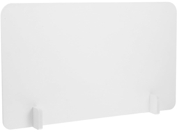 Divisória de mesa em PVC branco, 1 conjunto com base para mesa