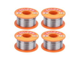 Fio De Estanho Com Flux 4 Rolo 50g 1mm Alta Pureza Sem Limpeza Para Soldagem