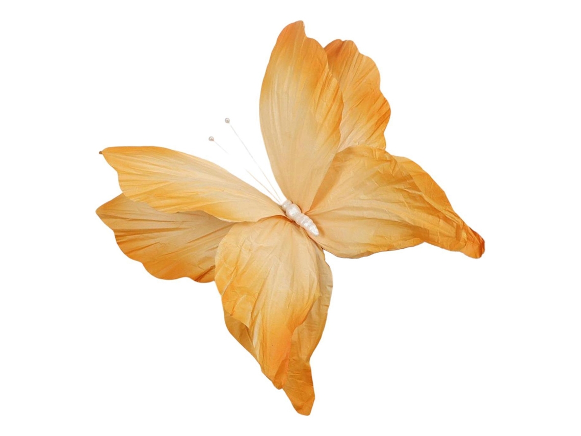 Decoração De Borboleta Artificial, Acessórios Laranjaslowmoose